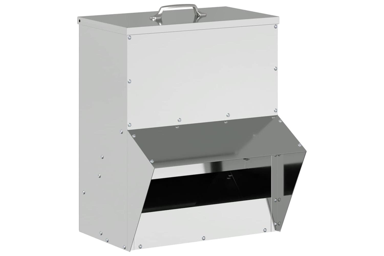 Vidaxl Chicken Feeder Silver 35 X 305 X 435 Cm Galvanised Steel