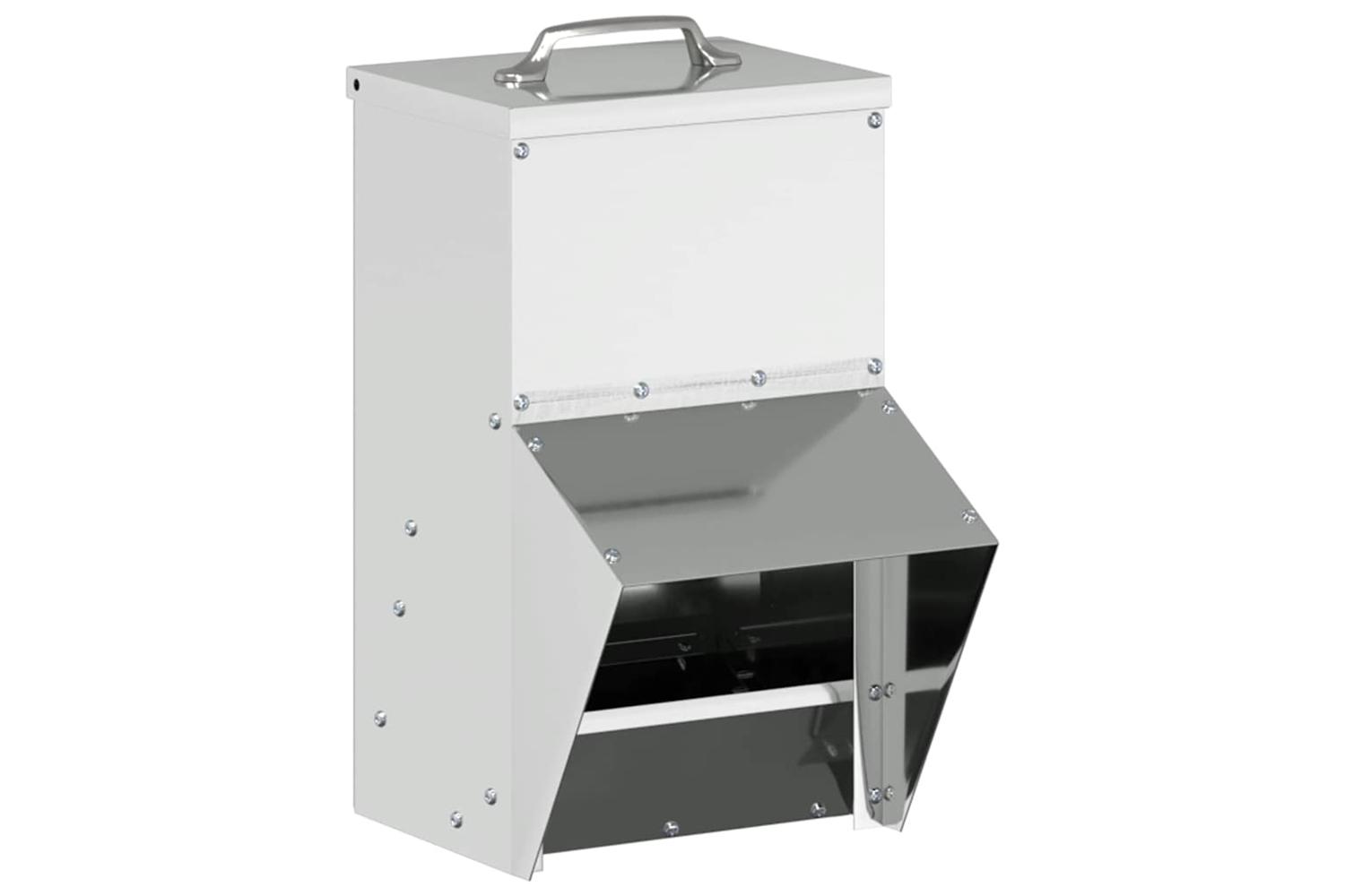 Vidaxl Chicken Feeder Silver 20 X 25 X35 Cm Galvanised Steel