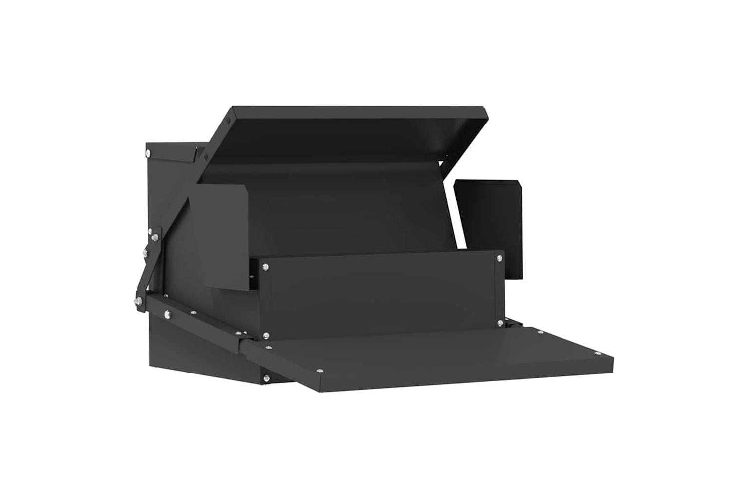 Vidaxl Chicken Treadle Feeder Black 50 X 40 X 29 Cm Cold-rolled Steel