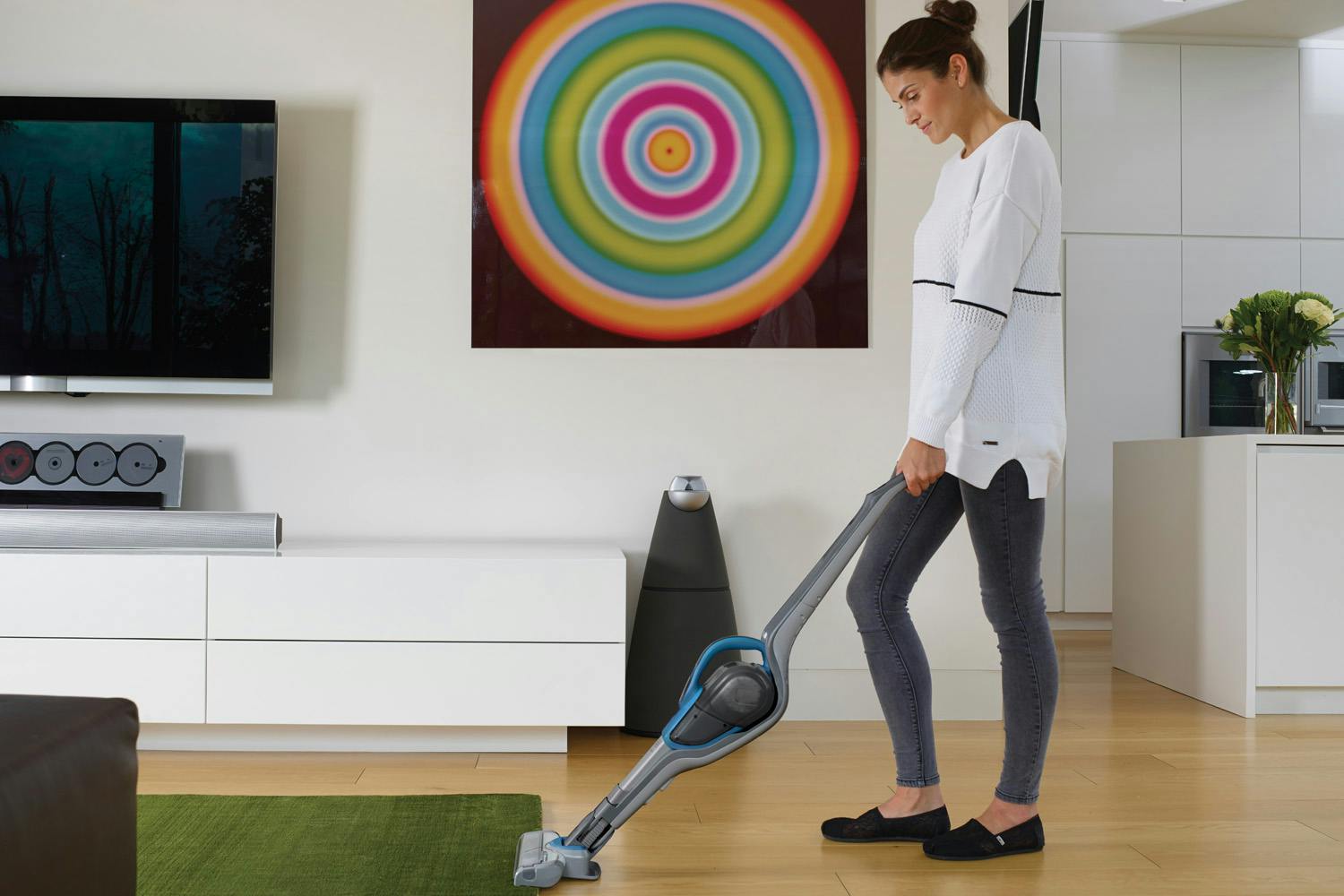 Image result for Dark and Decker 2-in-1 Cordless Vacuum with Smart Tech Sensor | SVJ520BFS-GB