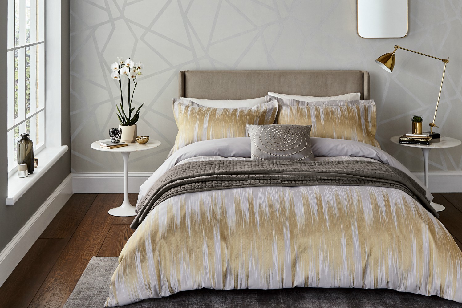 Motion Duvet Cover Ochre Double Ireland