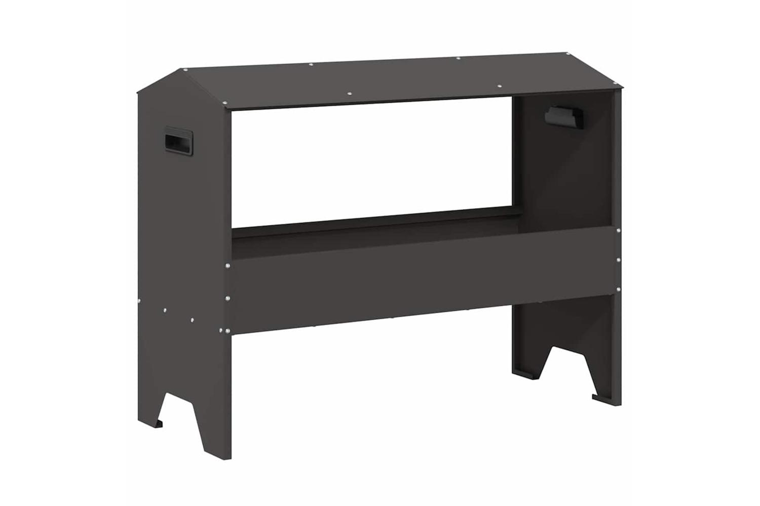 Vidaxl Livestock Feeding Trough Black 79 X 35 X 62 Cm