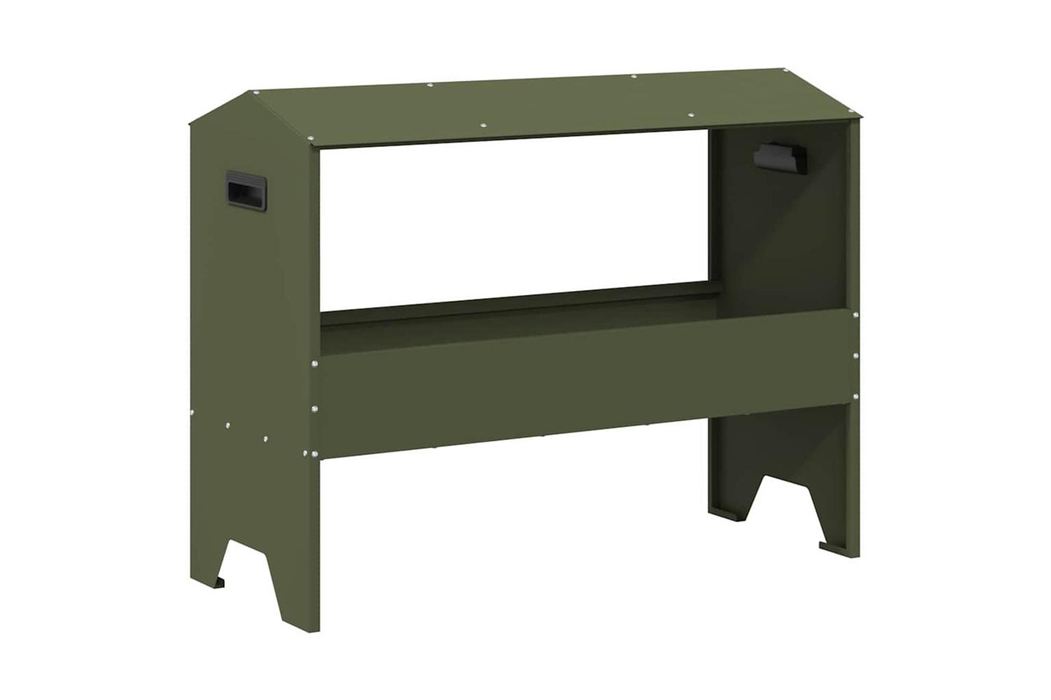 Vidaxl Livestock Feeding Trough Olive Green 79 X 35 X 62 Cm