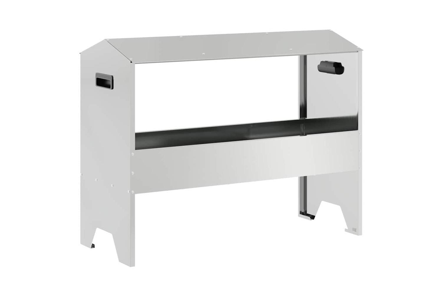 Vidaxl Livestock Feeding Trough Silver 79 X 35 X 62 Cm