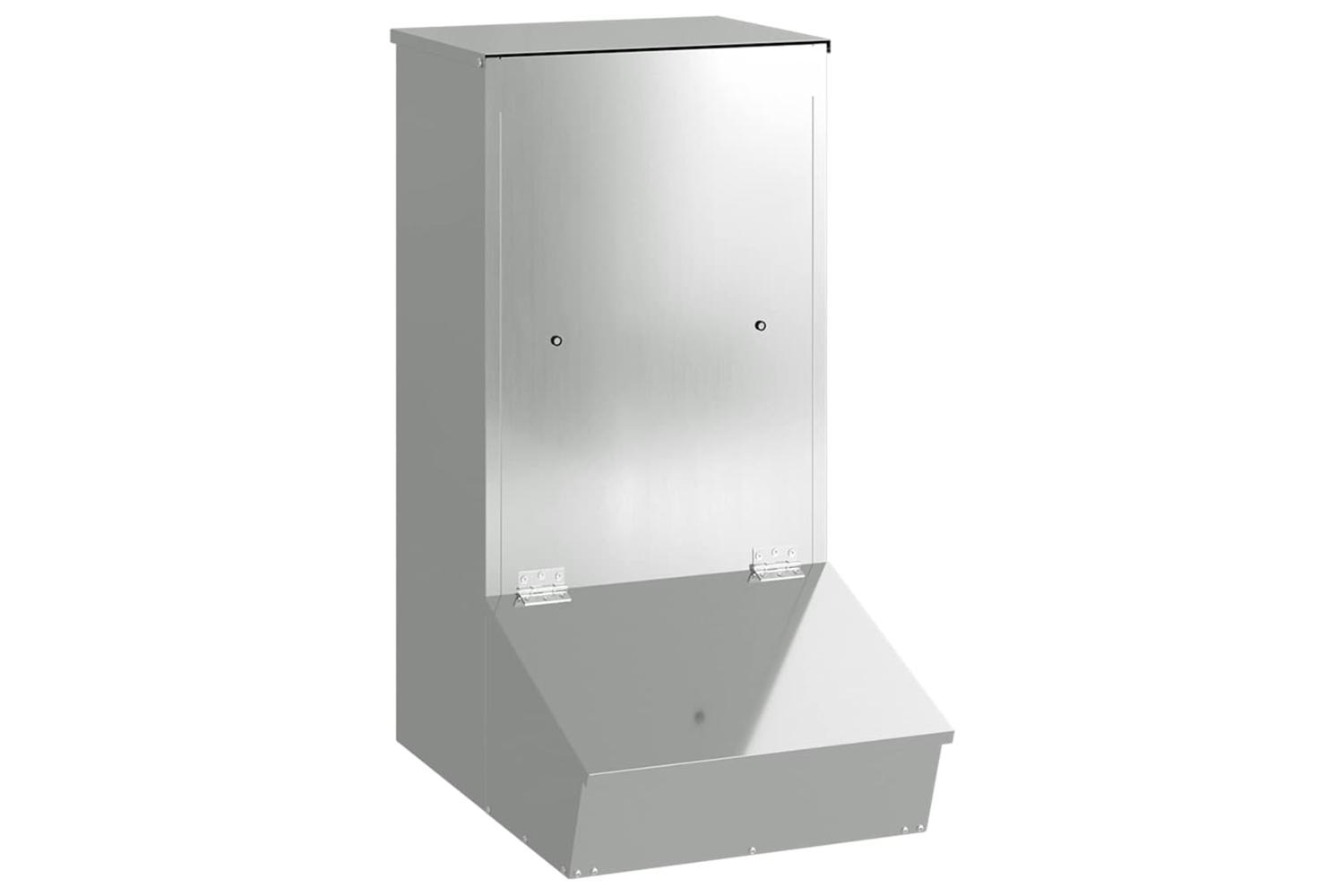 Vidaxl Pig Feeder Silver 55 X 38 X 76 Cm Galvanised Steel