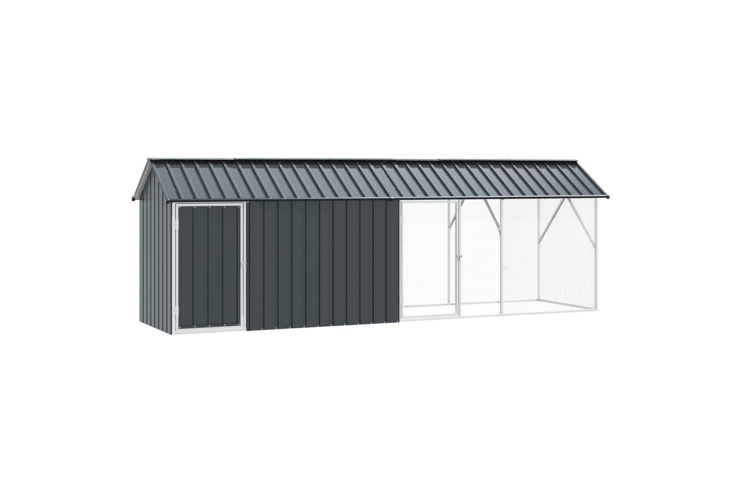 Vidaxl Bird Cage Anthracite 422 X 103 X 142 Cm Galvanised Steel