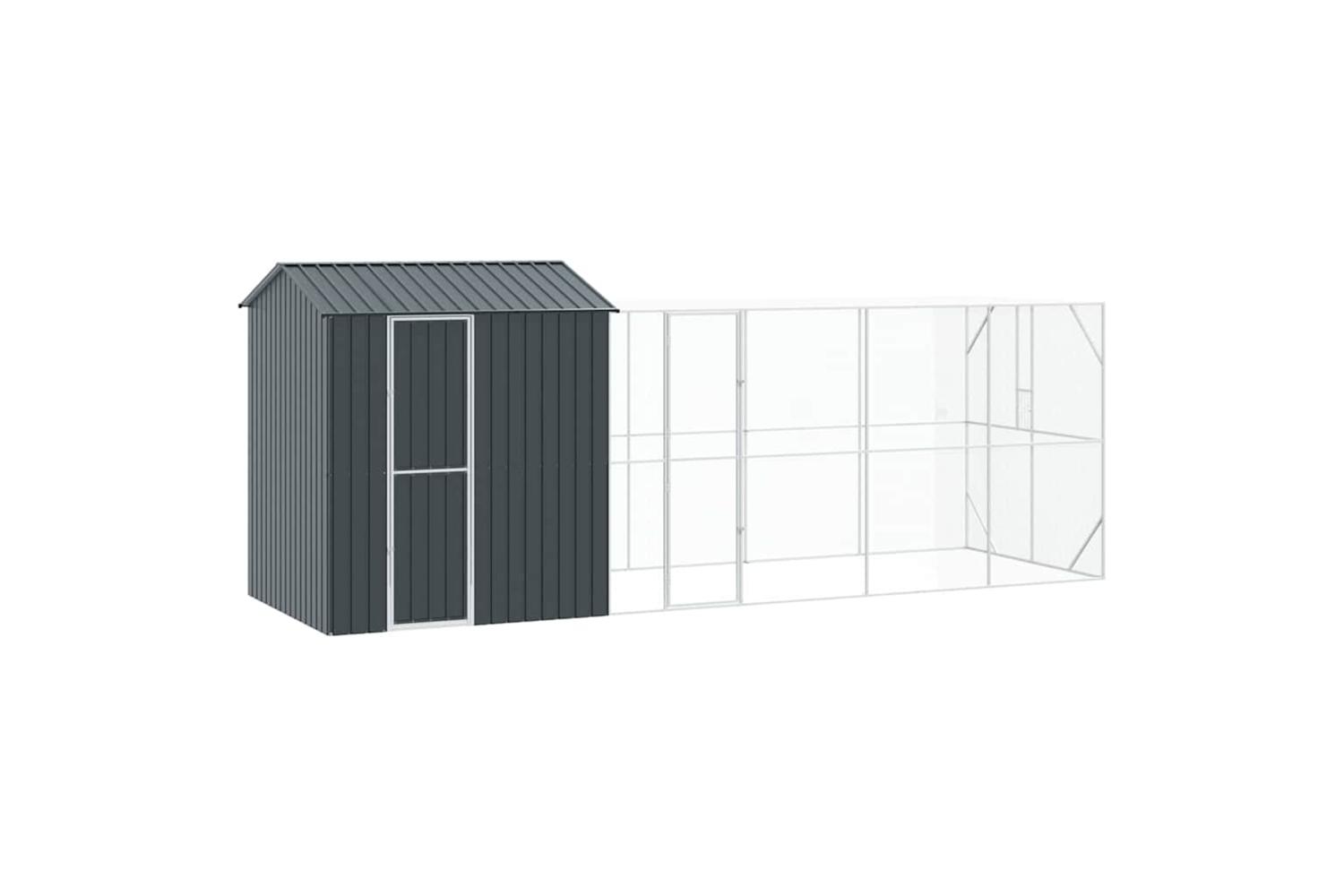 Vidaxl Bird Cage Anthracite 621 X 208 X 247 Cm Galvanised Steel