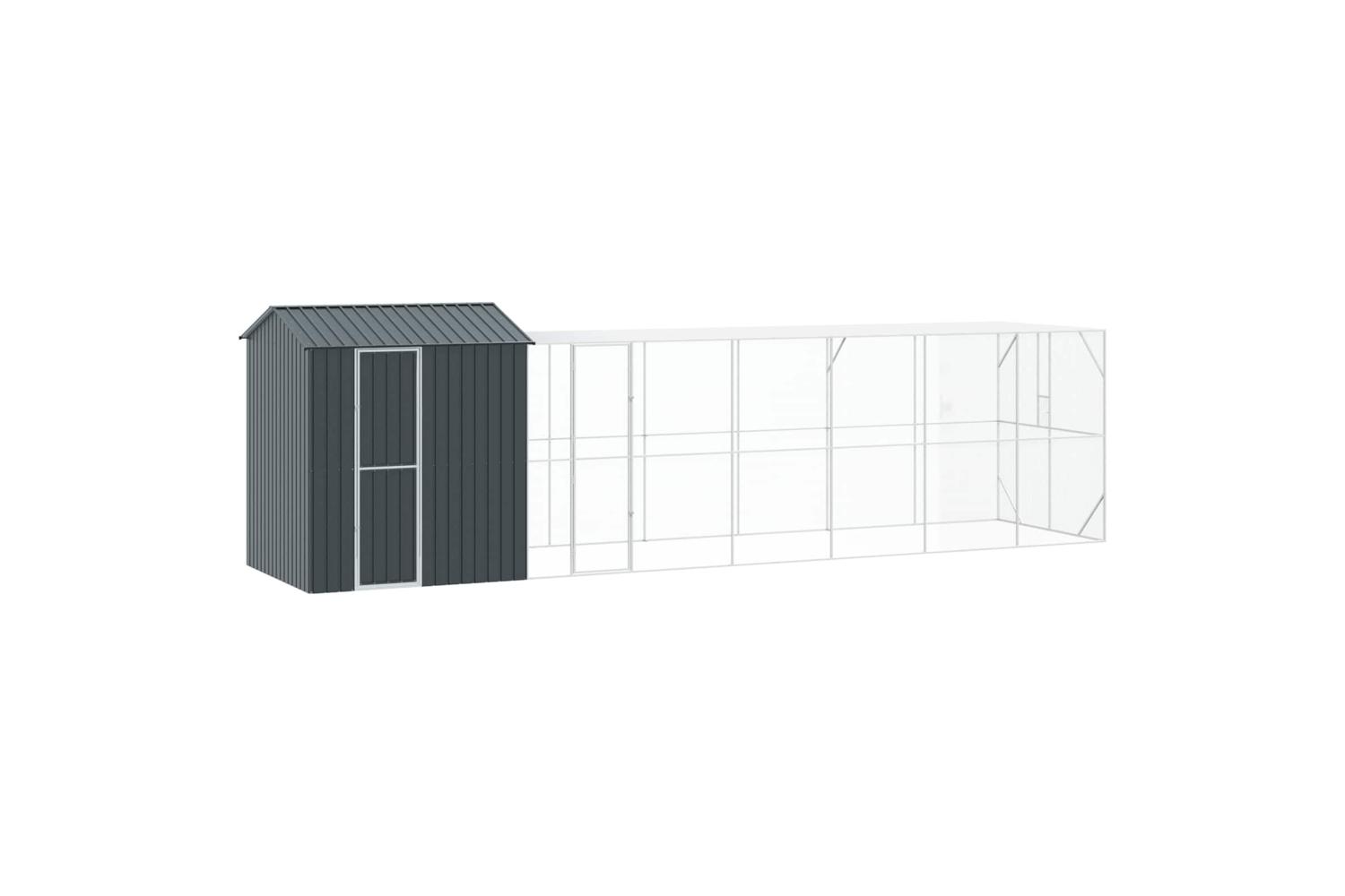 Vidaxl Bird Cage Anthracite 824 X 208 X 247 Cm Galvanised Steel