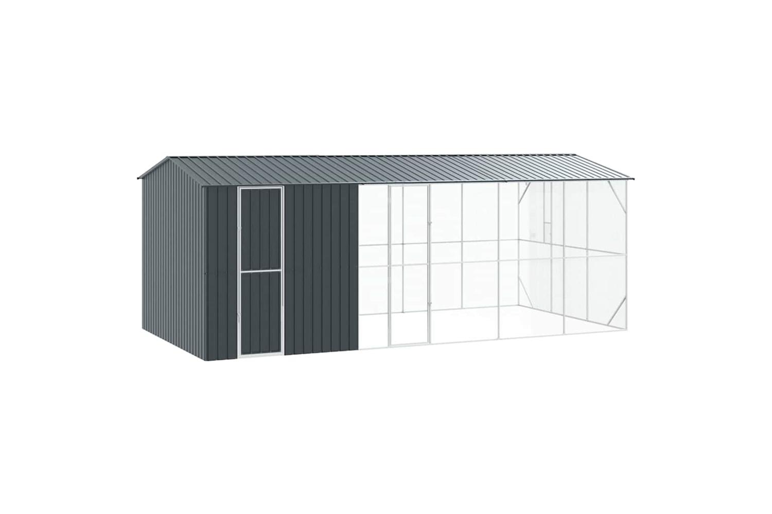 Vidaxl Bird Cage Anthracite 645 X 310 X 247 Cm Galvanised Steel