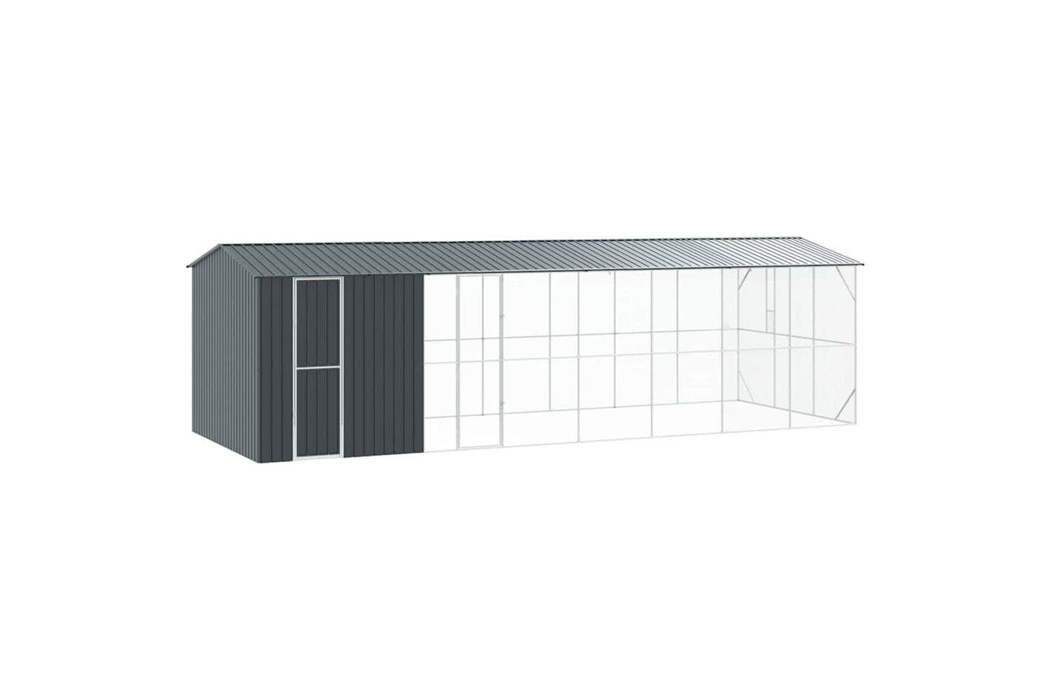 Vidaxl Bird Cage Anthracite 860 X 310 X 247 Cm Galvanised Steel
