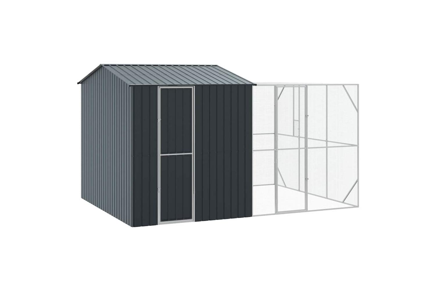 Vidaxl Bird Cage Anthracite 425 X 304 X 247 Cm Galvanised Steel