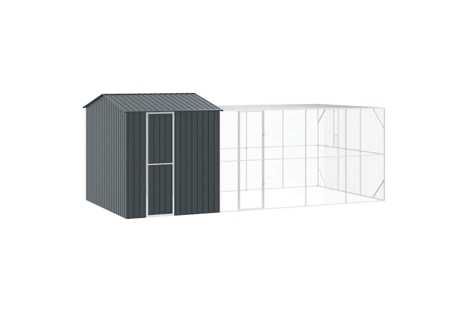 Vidaxl Bird Cage Anthracite 635 X 304 X 247 Cm Galvanised Steel
