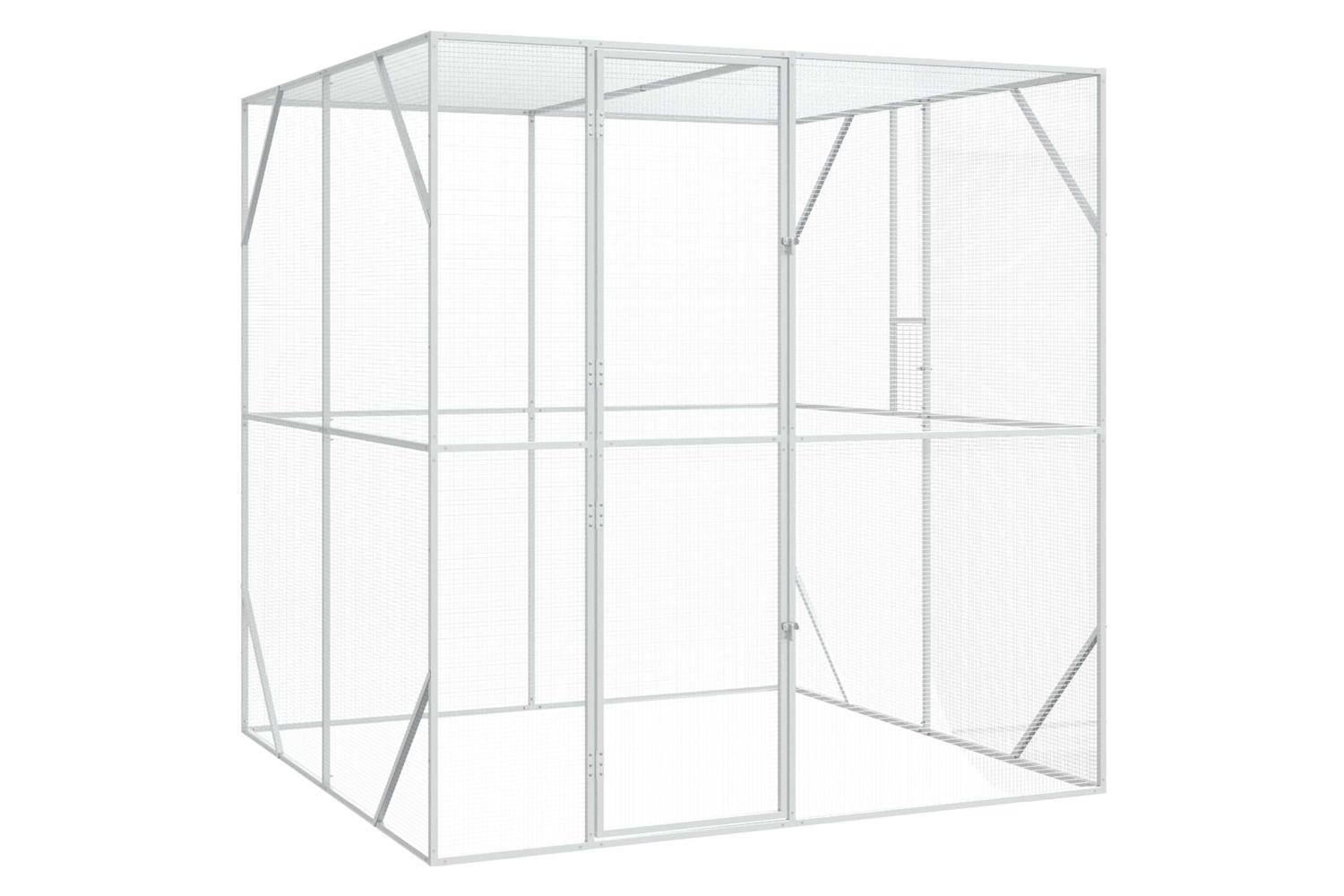 Vidaxl Bird Cage Anthracite 209 X 202 X 214 Cm Galvanised Steel