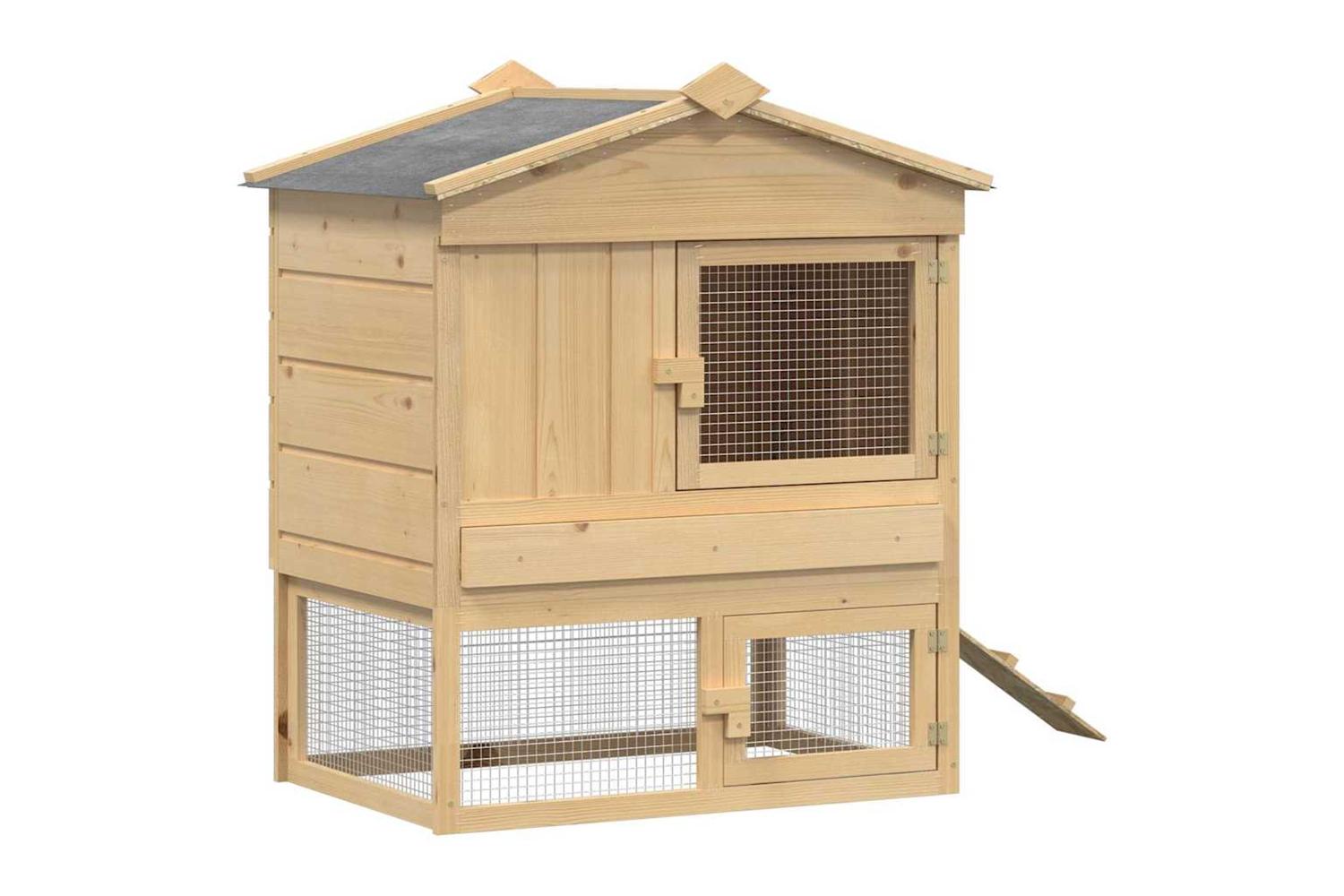 Vidaxl Chicken Coop Brown 75 X 60 X 89 Cm Solid Pine Wood