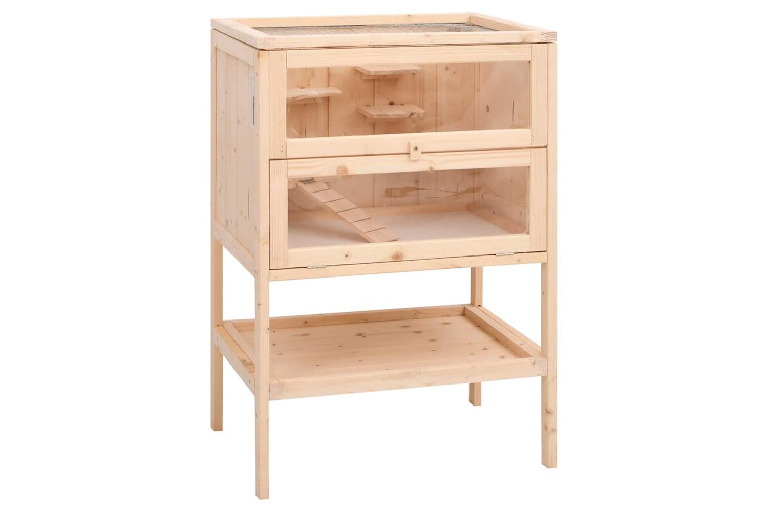Vidaxl Hamster Cage 55x40x80 Cm Solid Wood Fir