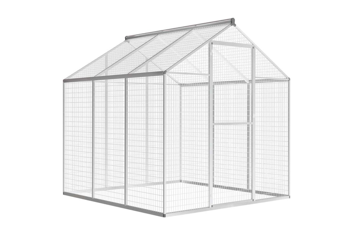 Vidaxl Outdoor Aviary Aluminium 183x178x194 Cm