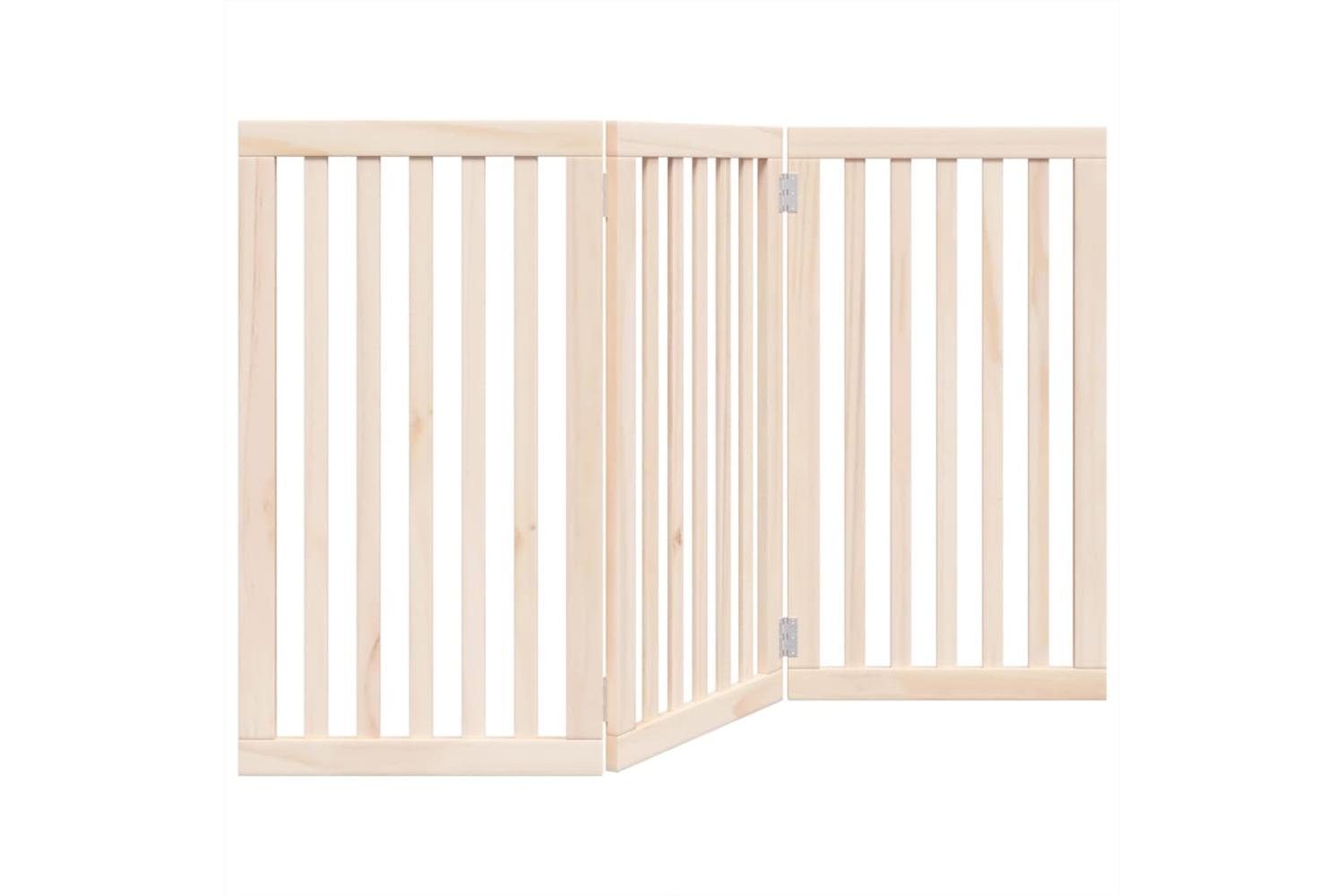 Vidaxl Dog Gate Foldable 3 Panels 150 Cm Poplar Wood