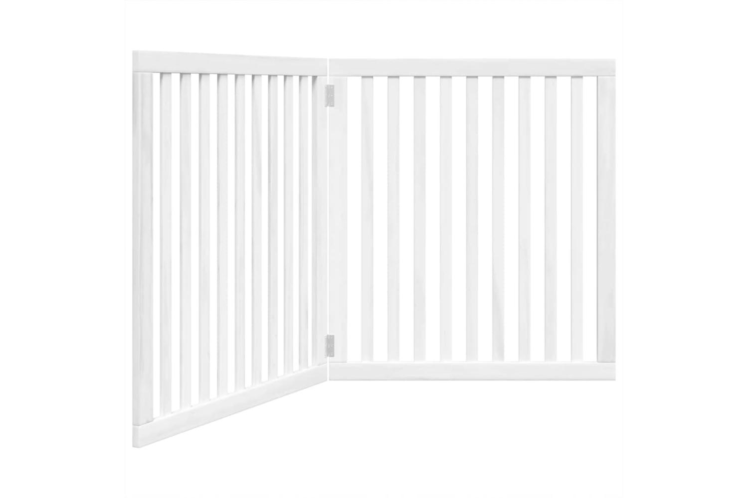 Vidaxl Dog Gate Foldable 2 Panels White 160 Cm Poplar Wood