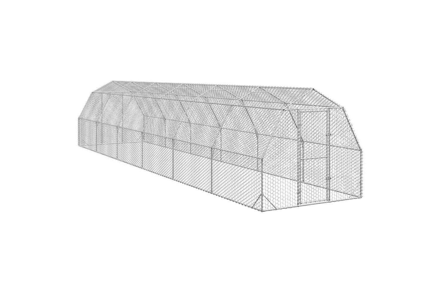 Vidaxl Chicken Run 25x12x225 M Galvanised Steel