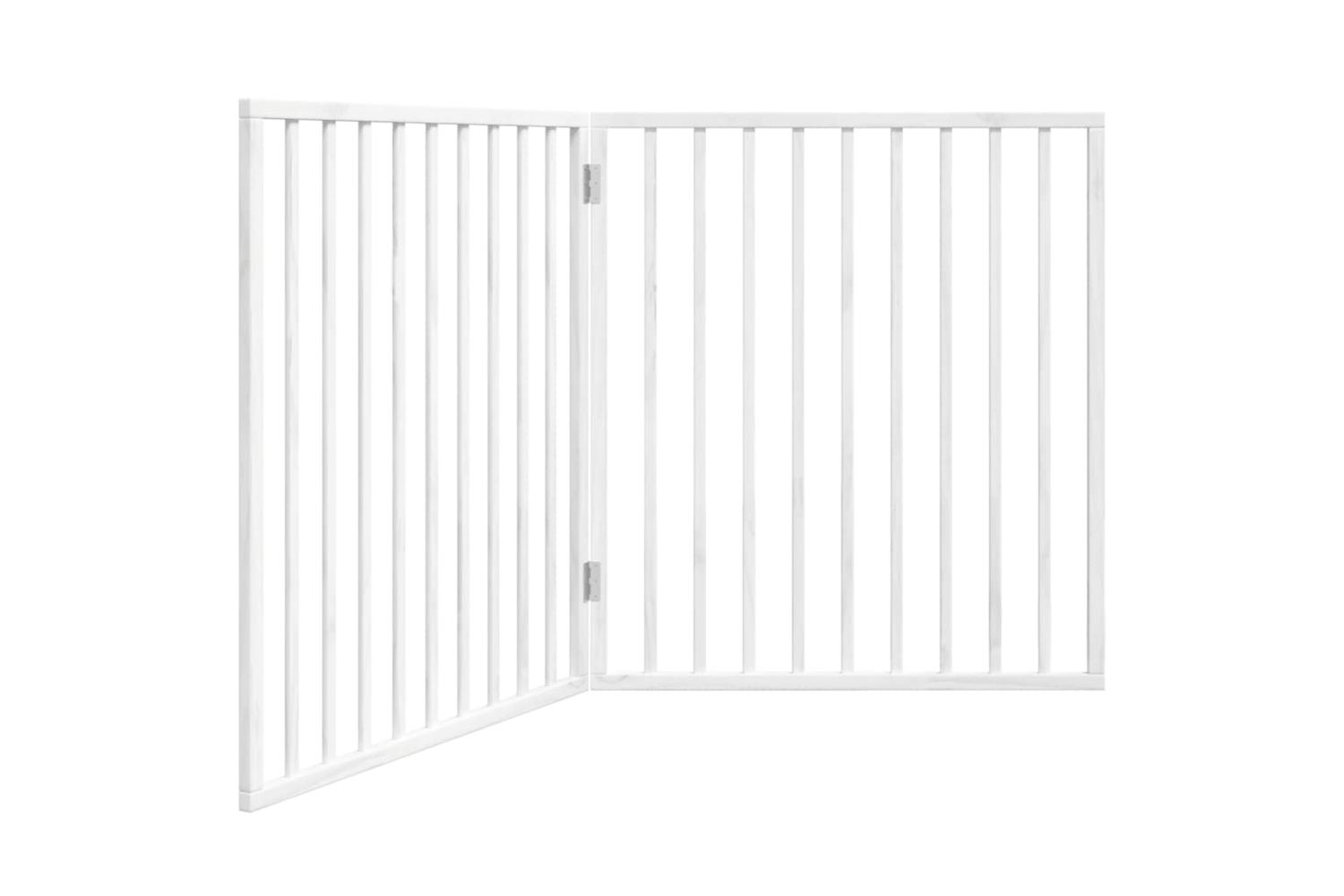 Vidaxl Dog Gate Foldable 2 Panels White 160 Cm Poplar Wood