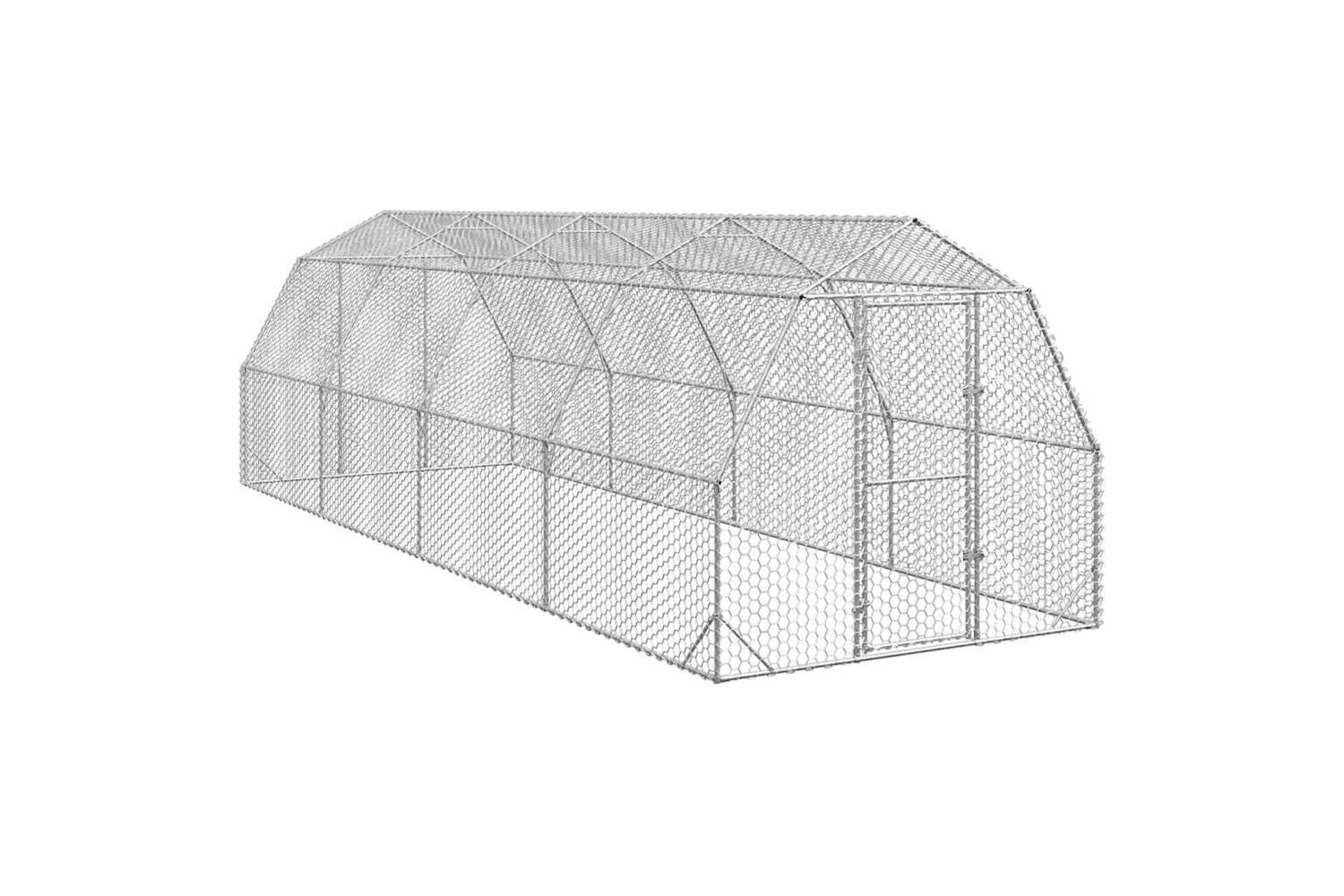 Vidaxl Chicken Run 25x8x225 M Galvanised Steel