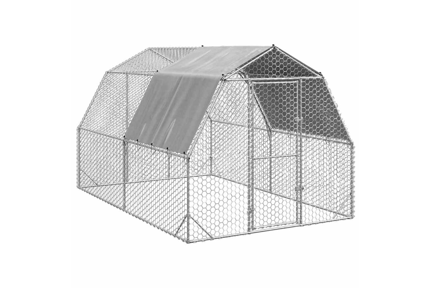 Vidaxl Chicken Run With Roof 25x4x225 M Galvanised Steel