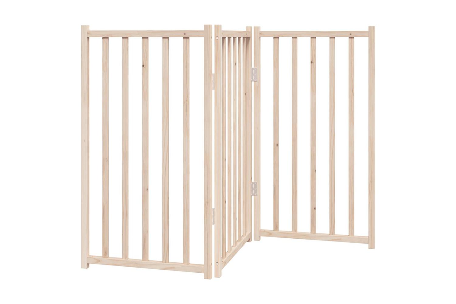 Vidaxl Dog Gate Foldable 3 Panels 150 Cm Solid Wood Fir