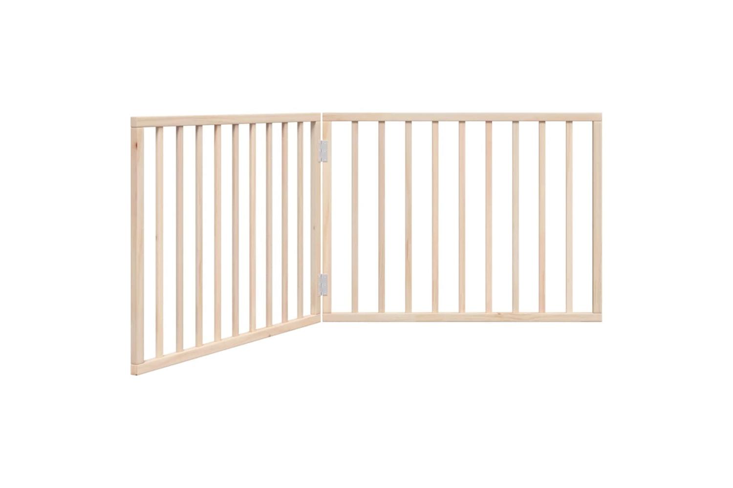 Vidaxl Dog Gate Foldable 2 Panels 160 Cm Poplar Wood