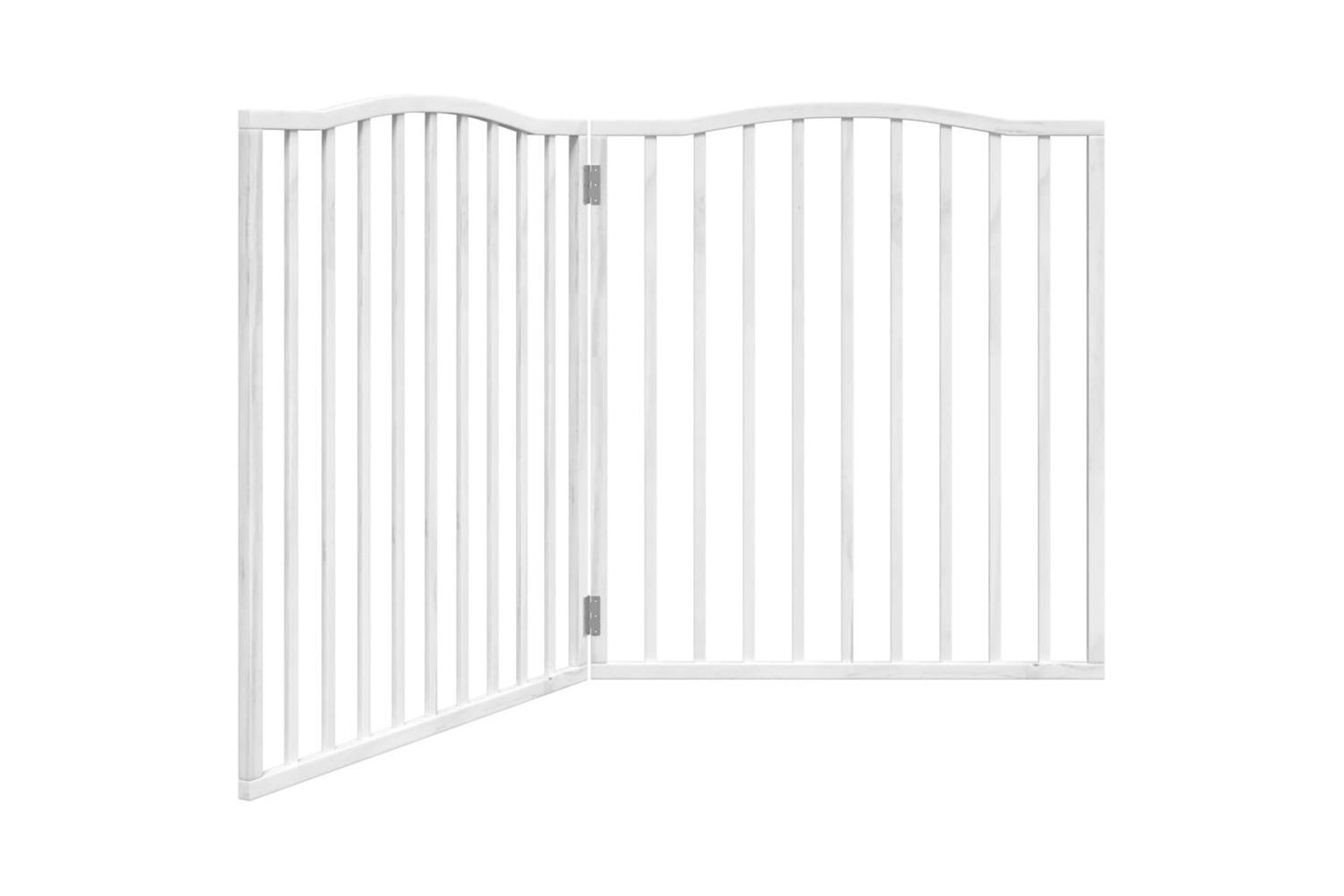 Vidaxl Dog Gate Foldable 2 Panels White 160 Cm Poplar Wood