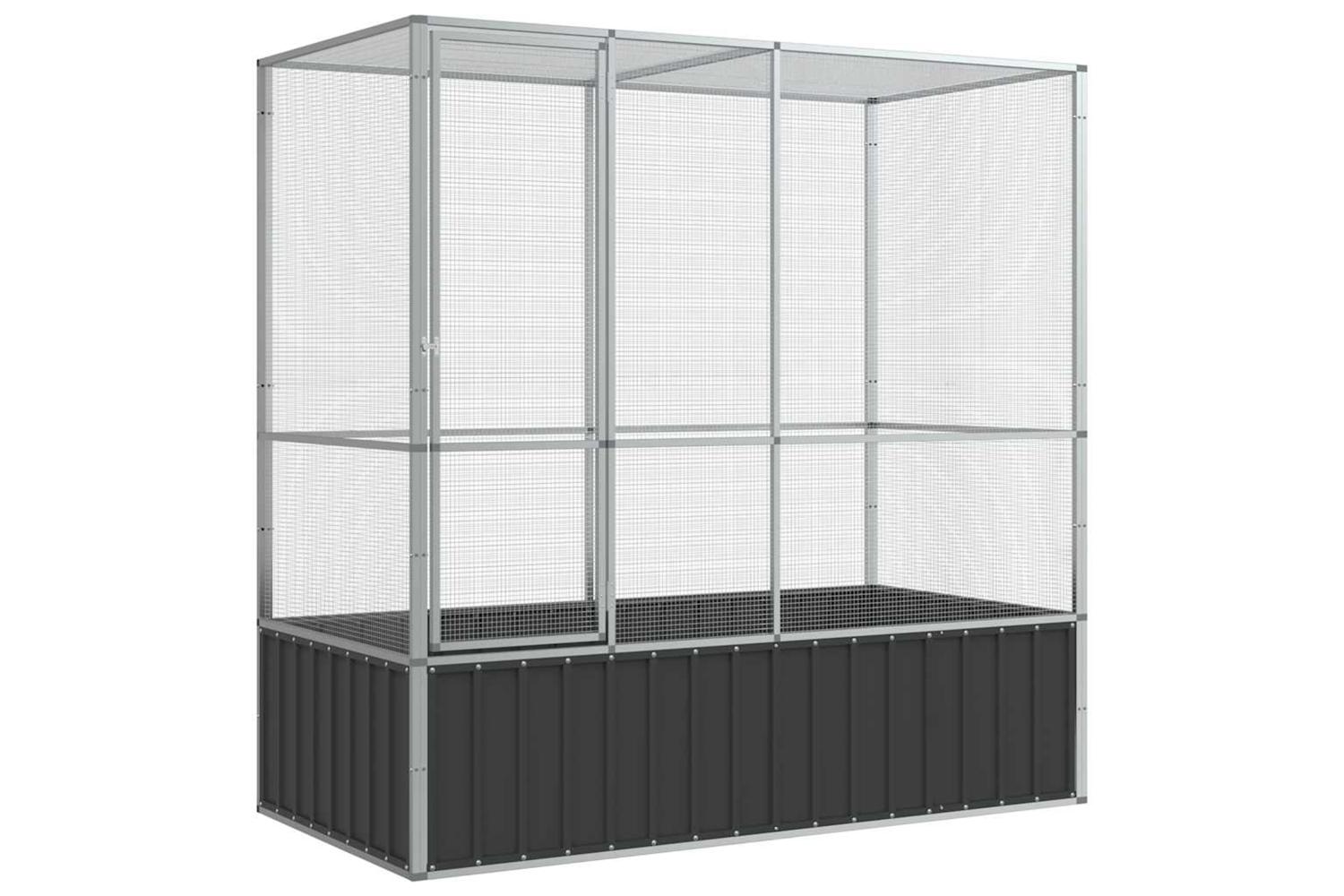 Vidaxl Aviary Silver 2105x107x212 Cm Steel
