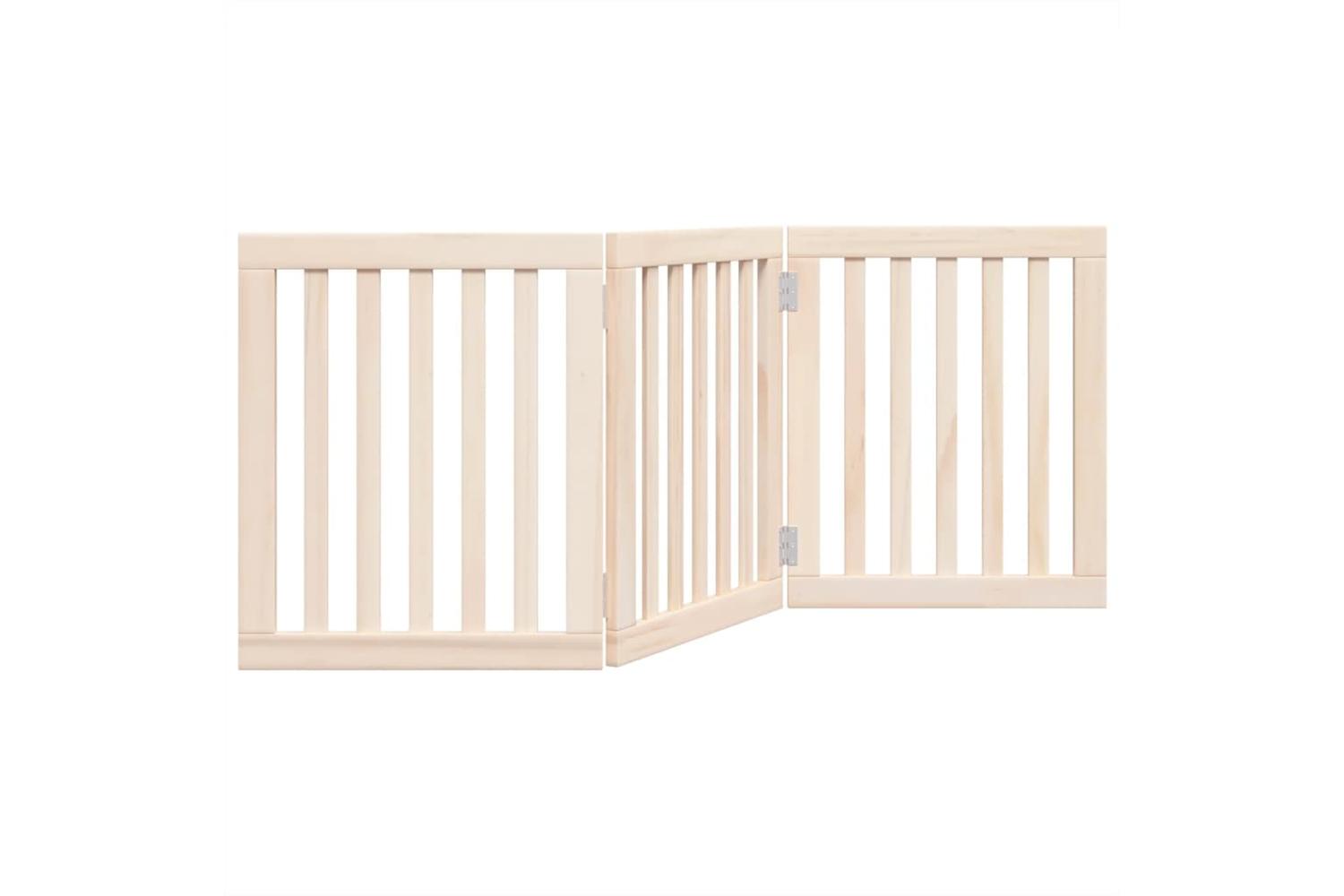 Vidaxl Dog Gate Foldable 3 Panels 150 Cm Poplar Wood