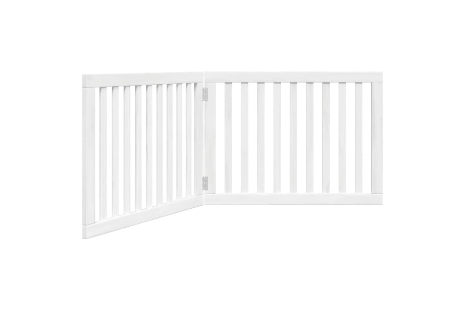 Vidaxl Dog Gate Foldable 2 Panels White 160 Cm Poplar Wood