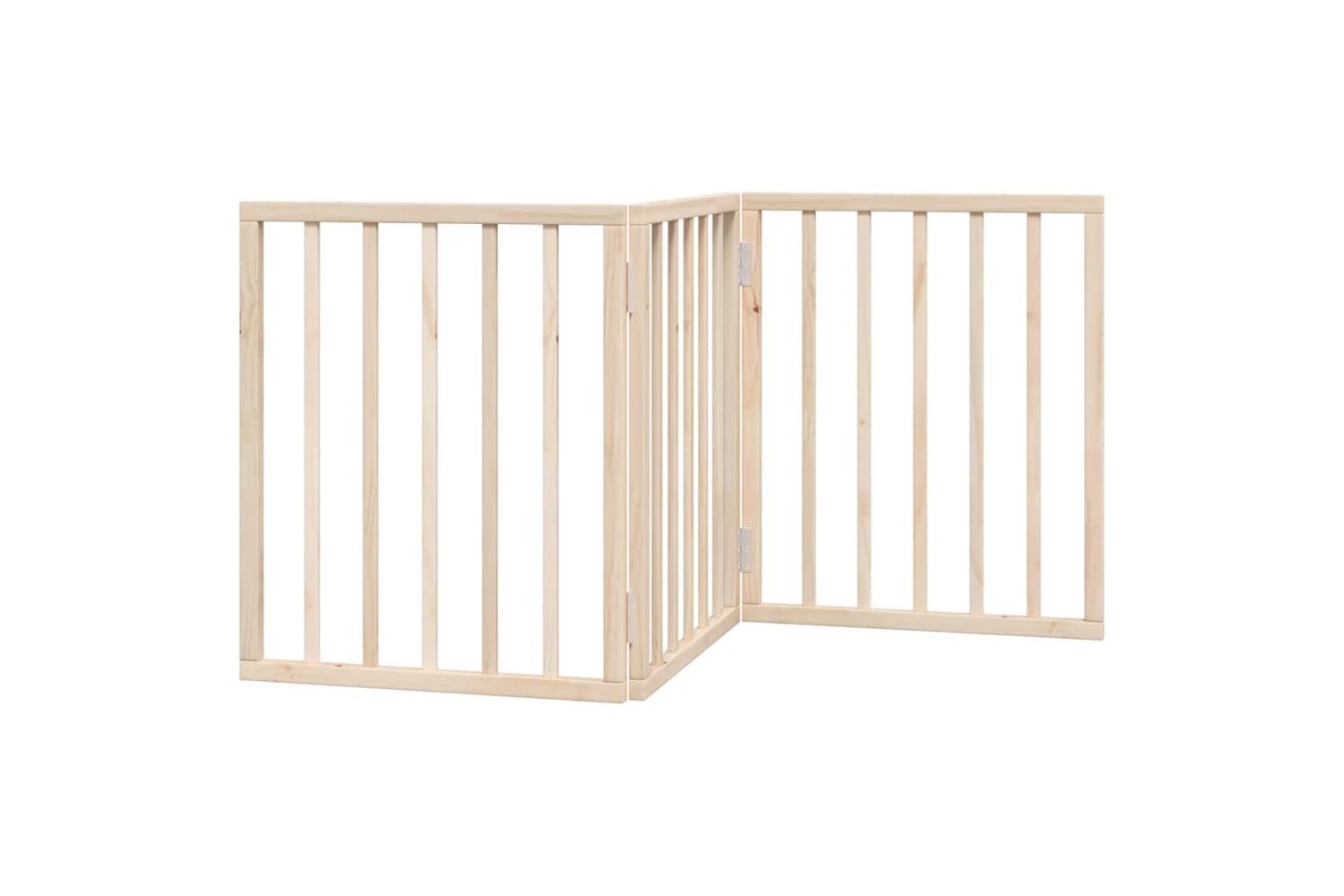 Vidaxl Dog Gate Foldable 3 Panels 150 Cm Poplar Wood