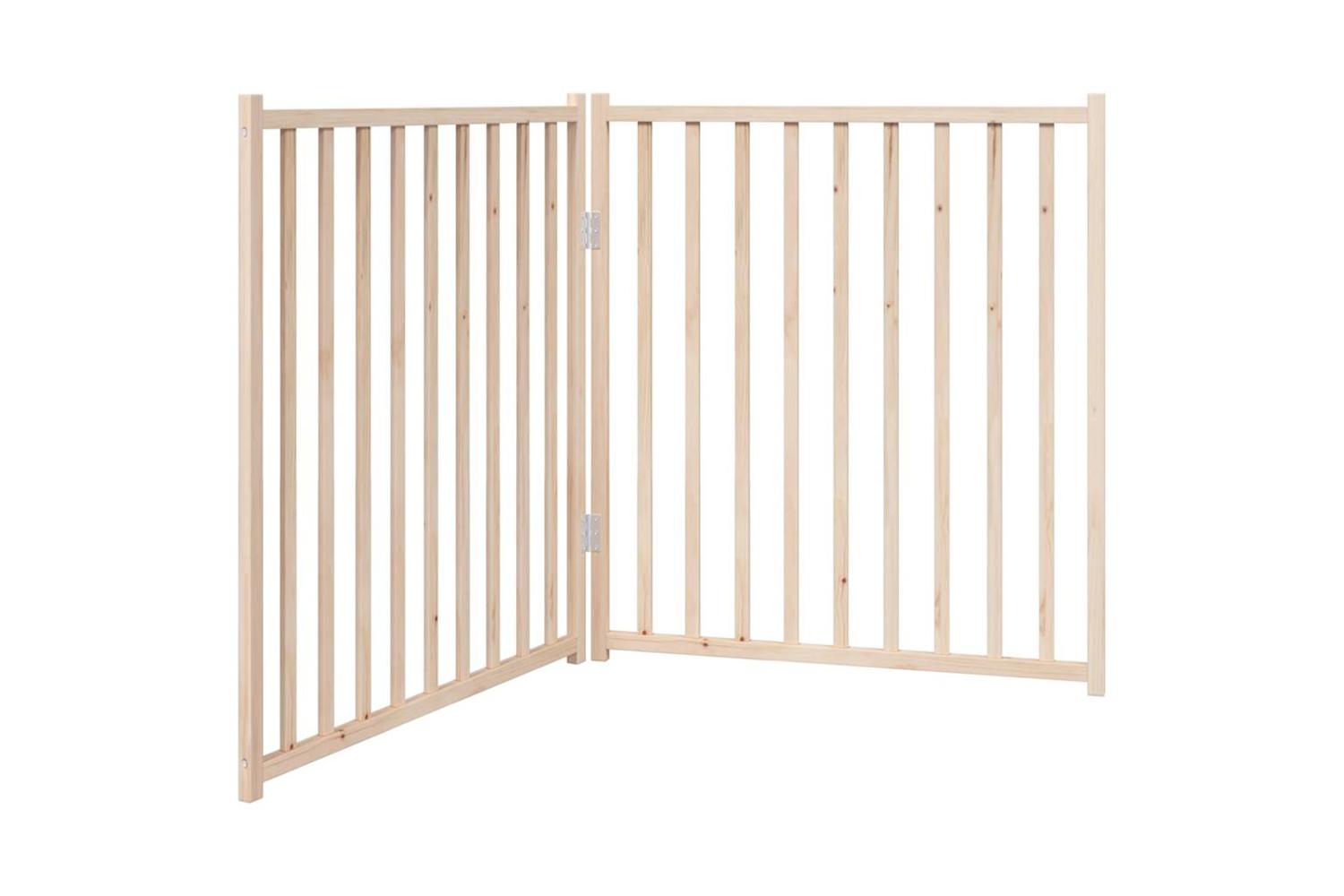 Vidaxl Dog Gate Foldable 2 Panels 160 Cm Solid Wood Fir