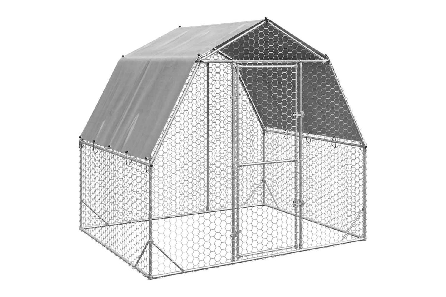 Vidaxl Chicken Run With Roof 25x2x225 M Galvanised Steel