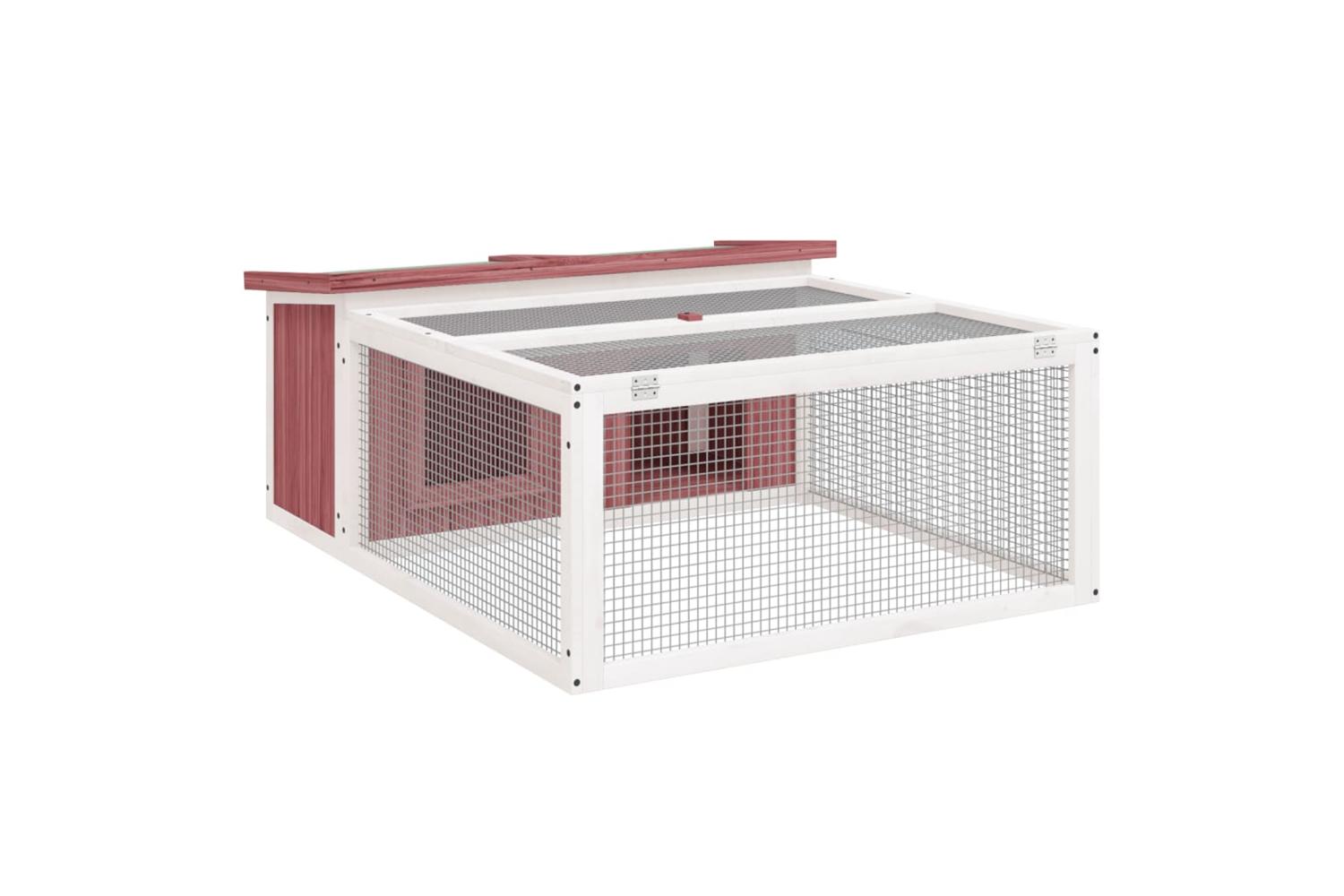 Vidaxl Rabbit Hutch Mocha 1175x97x475 Cm Solid Wood Pine