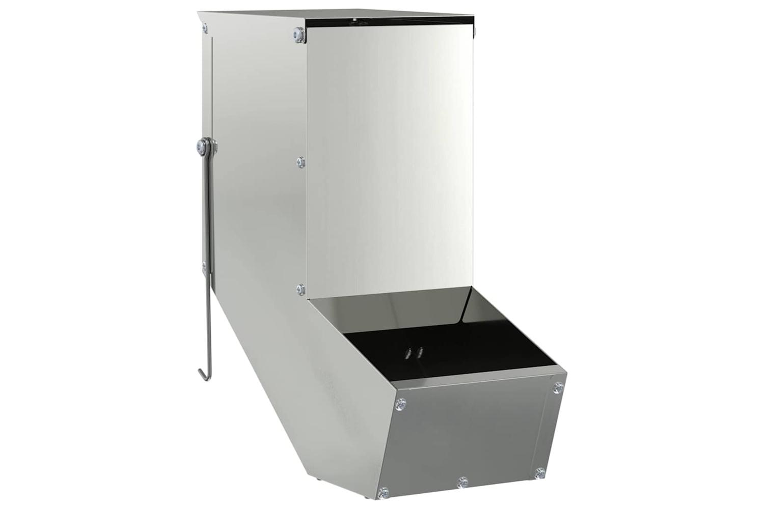 Vidaxl Rabbit Feeder Silver 125 X 26 X 285 Cm Galvanised Steel