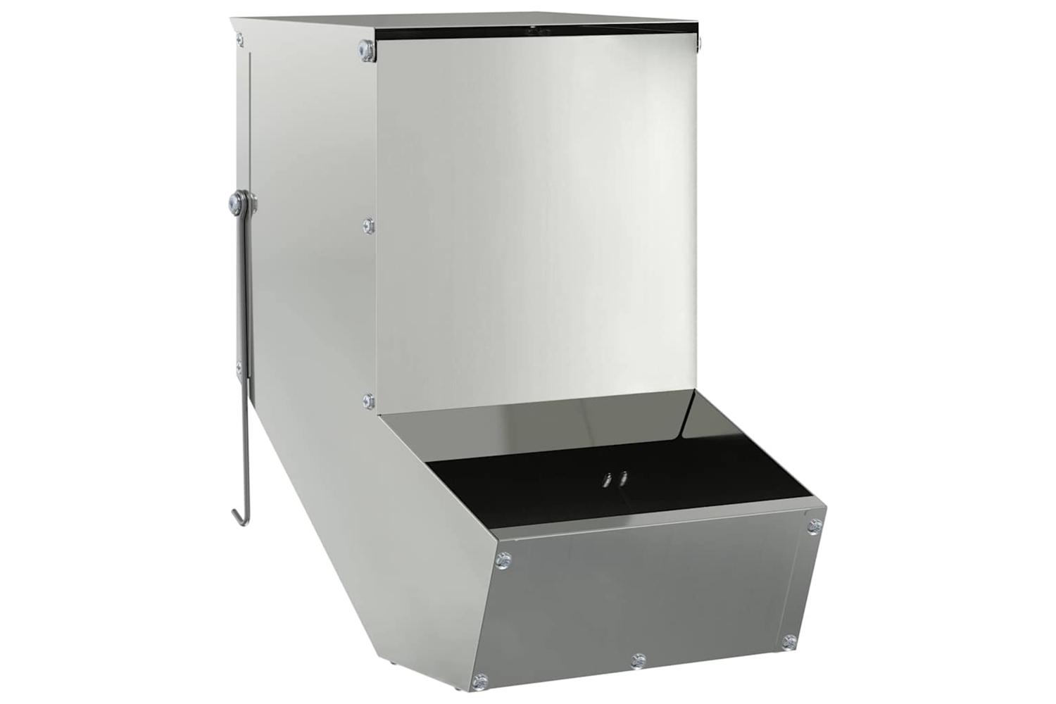 Vidaxl Rabbit Feeder Silver 175 X 26 X 285 Cm Galvanised Steel