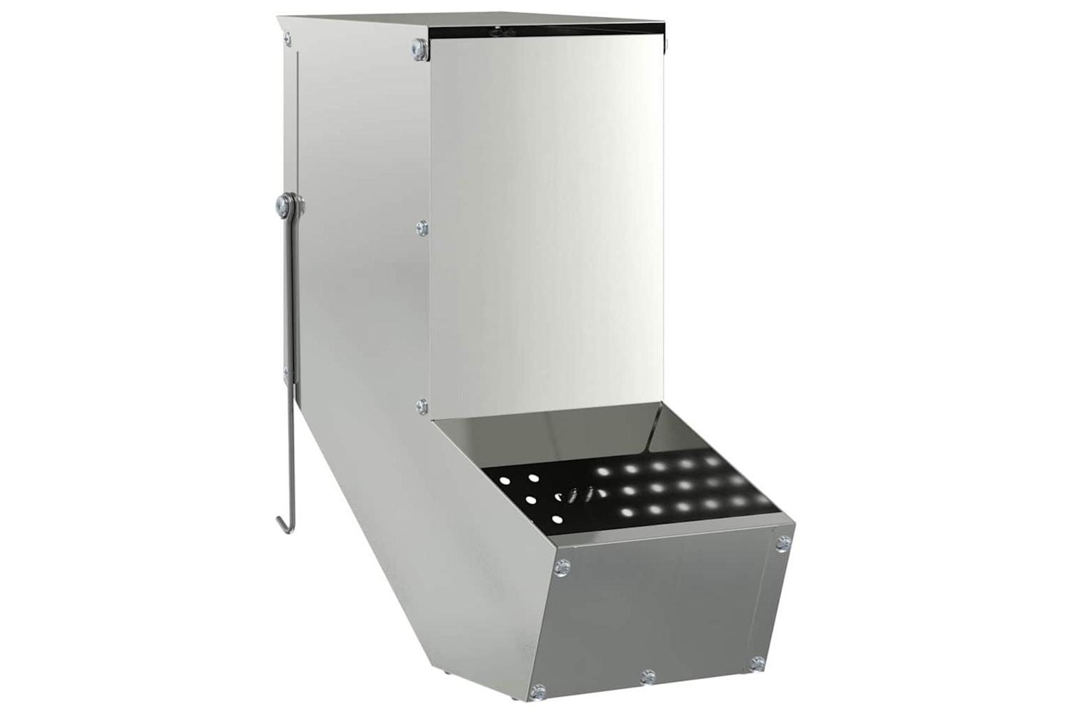 Vidaxl Rabbit Feeder Silver 125 X 26 X 285 Cm Galvanised Steel