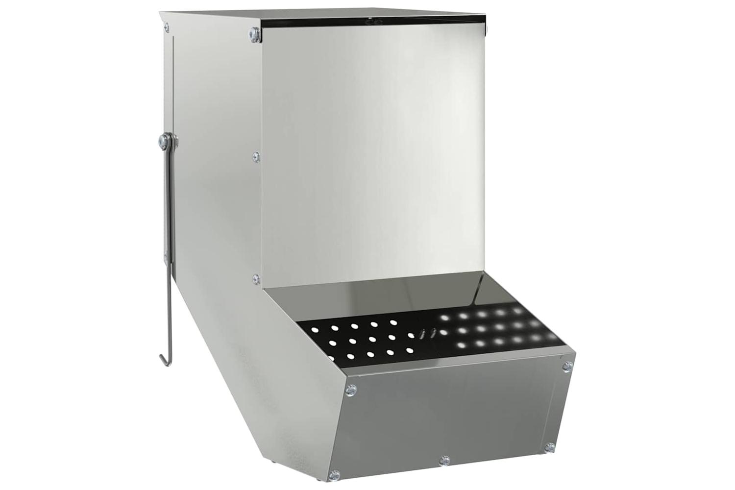 Vidaxl Rabbit Feeder Silver 175 X 26 X 285 Cm Galvanised Steel