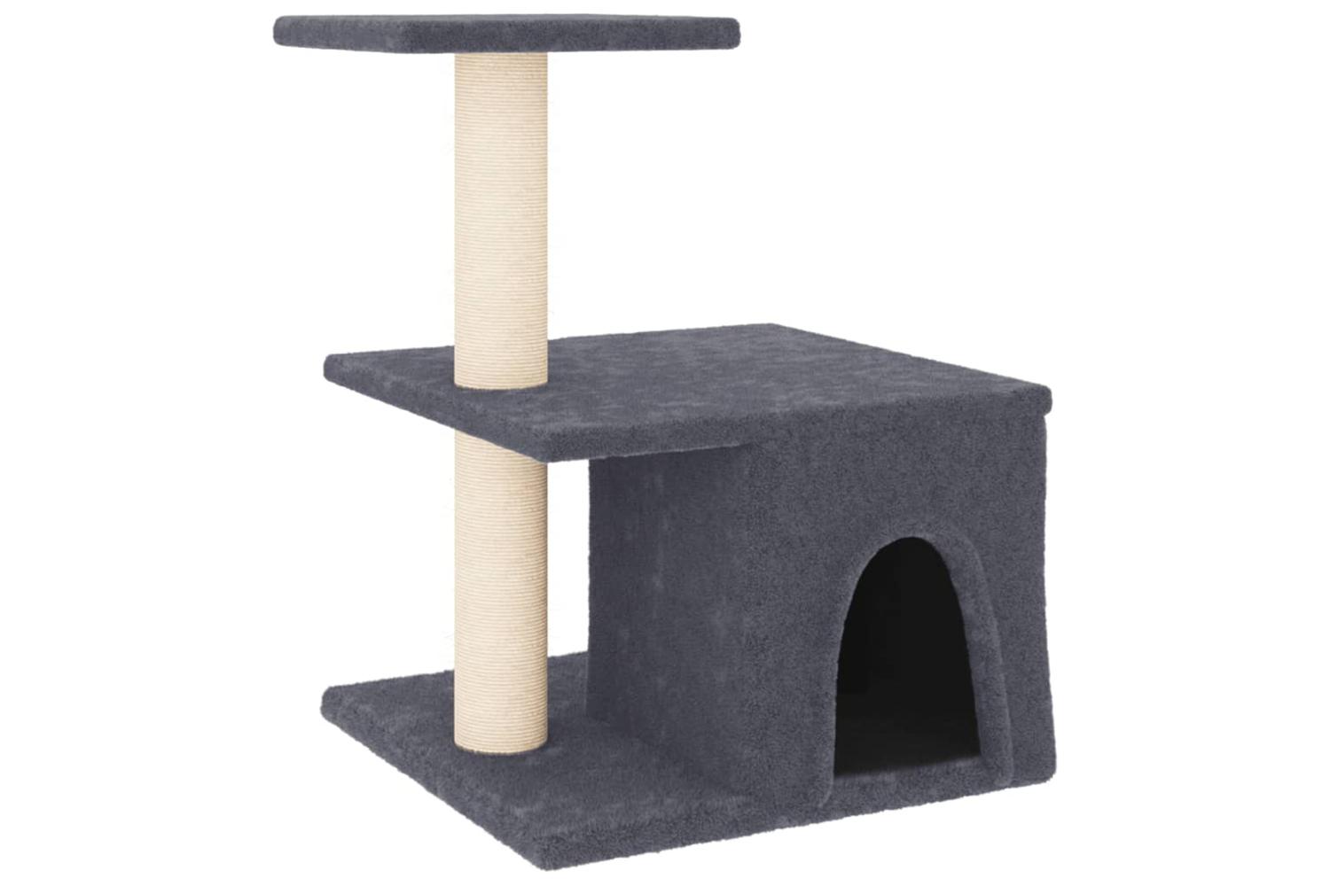 Vidaxl Cat Tree With Sisal Scratching Posts Dark Grey 48 Cm