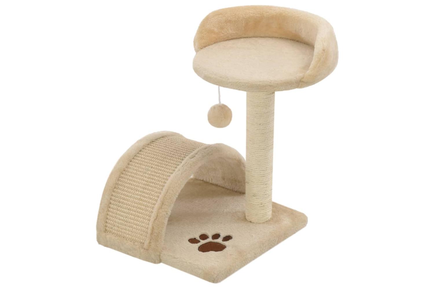 Vidaxl Cat Tree With Sisal Scratching Post 40 Cm Beige And Brown