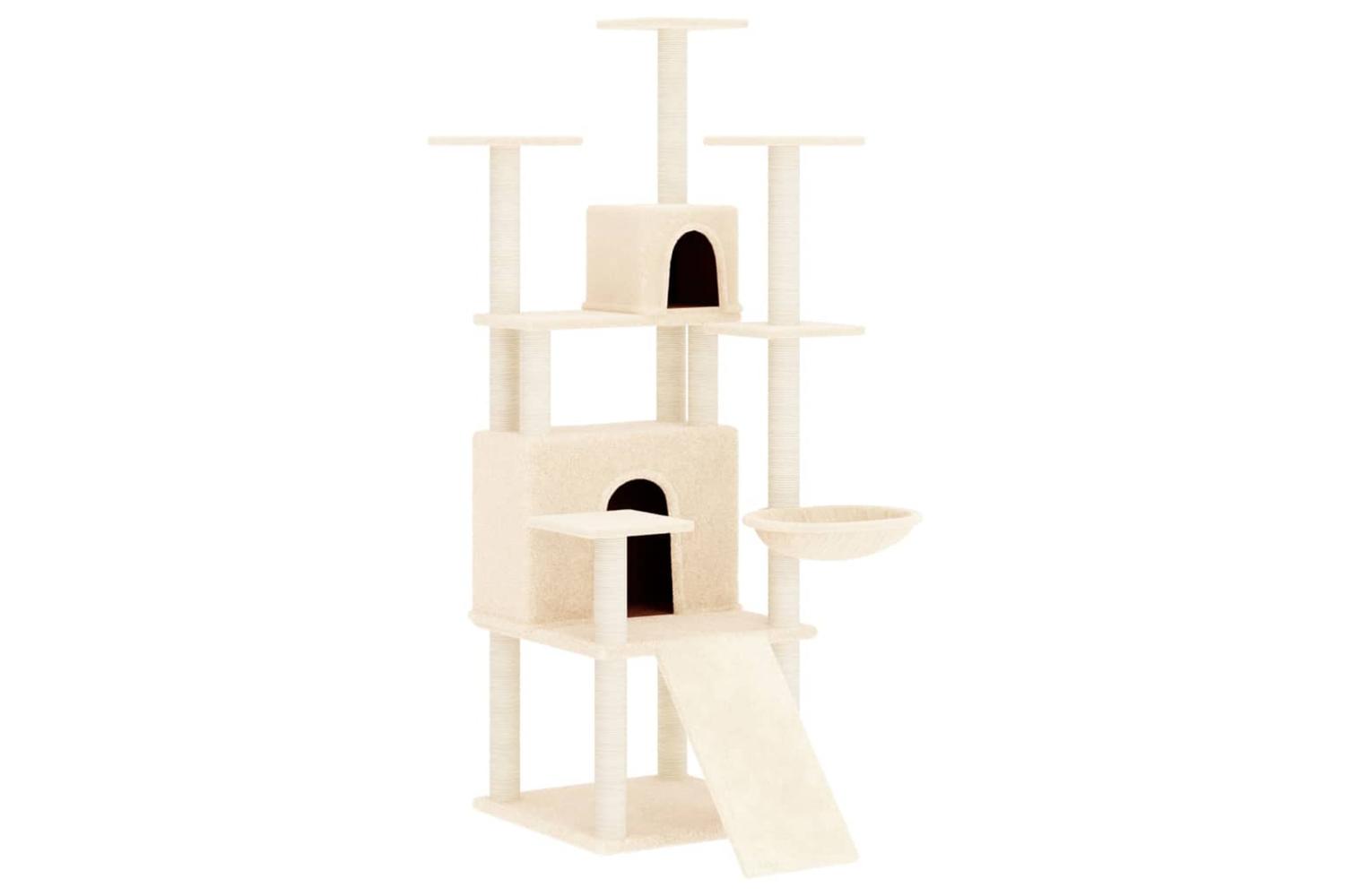 Vidaxl Cat Tree With Sisal Scratching Posts Cream 154 Cm