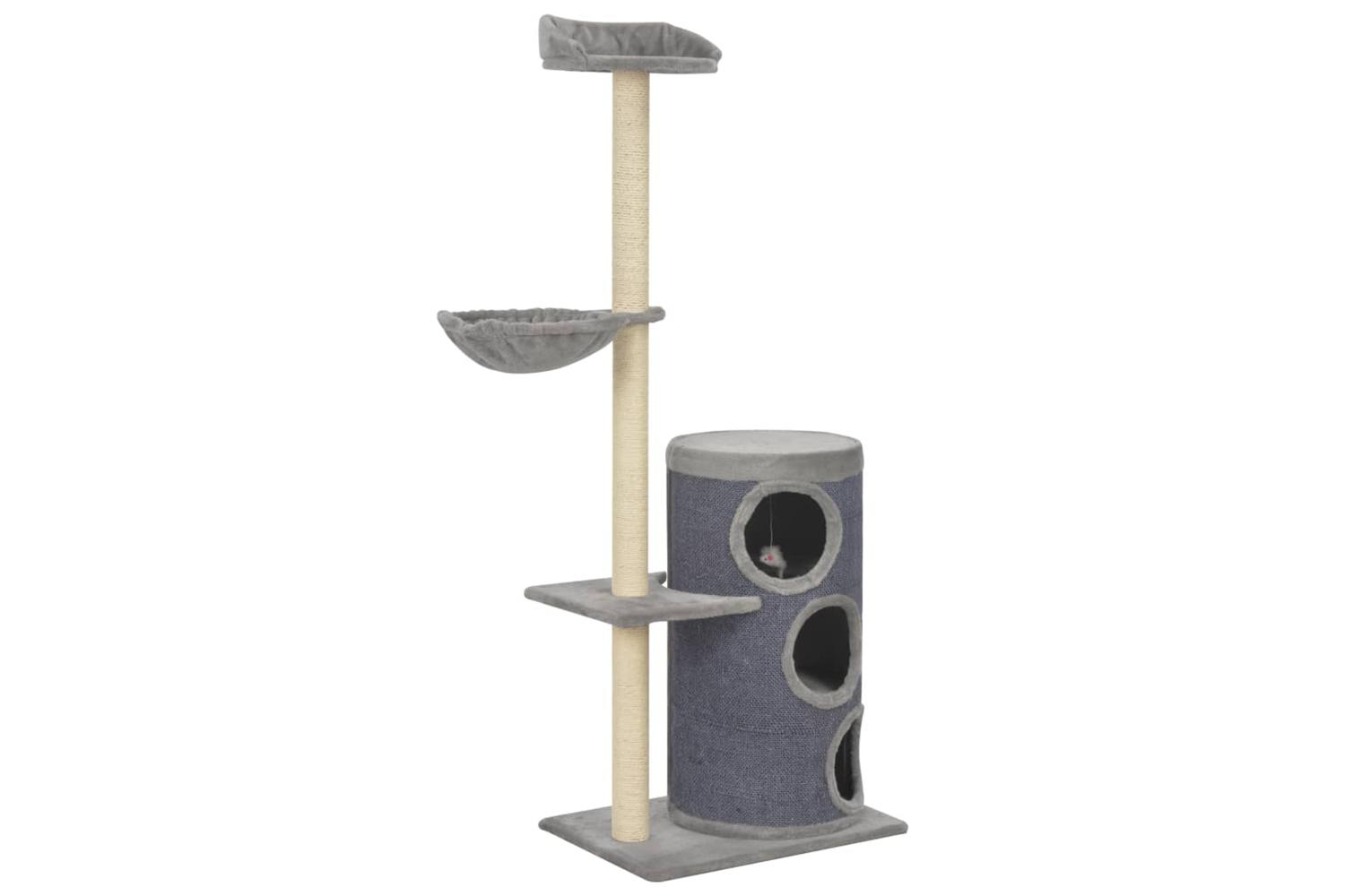 Vidaxl Cat Tree With Sisal Scratching Posts Grey 148 Cm