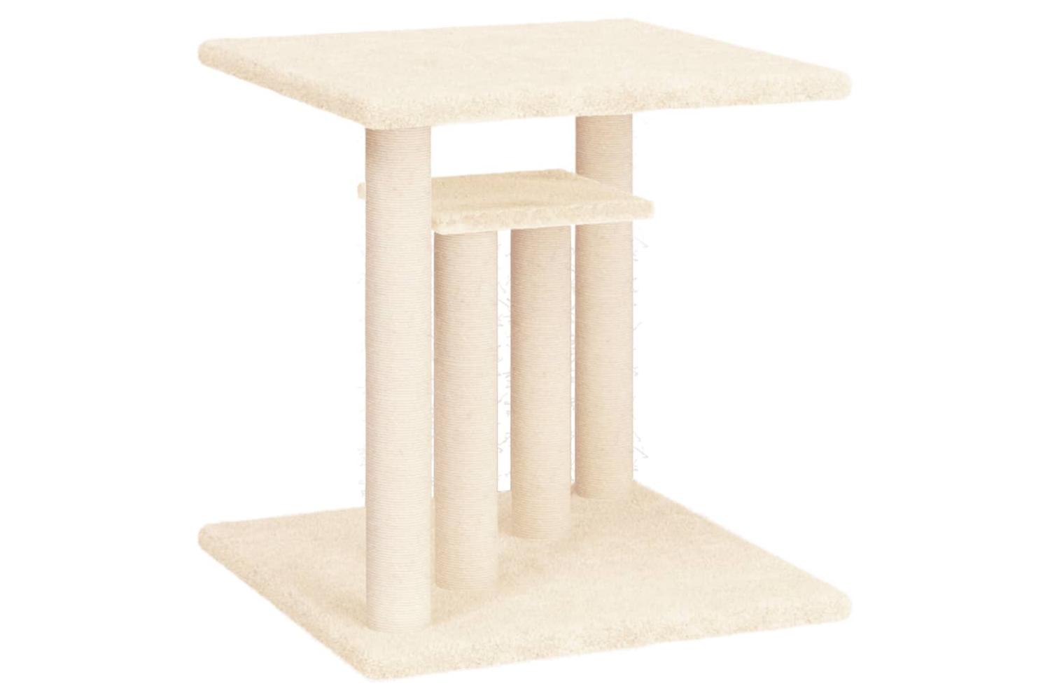 Vidaxl Cat Scratching Posts With Platforms Cream 50 Cm