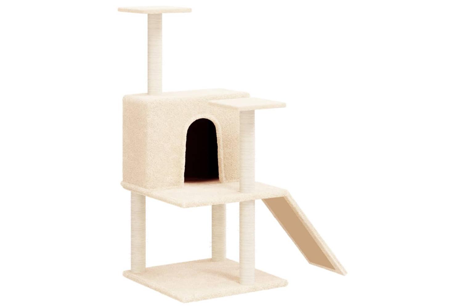 Vidaxl Cat Tree With Sisal Scratching Posts Cream 109 Cm
