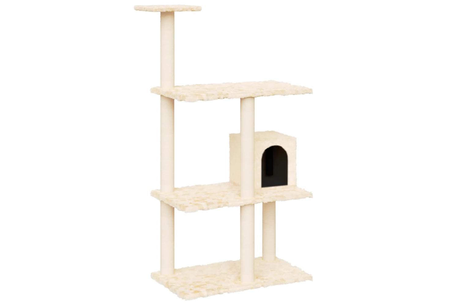 Vidaxl Cat Tree With Sisal Scratching Posts Cream 119 Cm