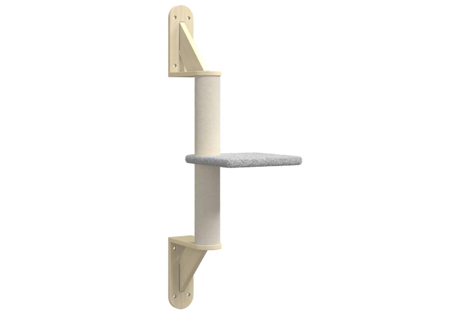 Vidaxl Wall-mounted Cat Tree With Scratching Post Light Grey 855 Cm