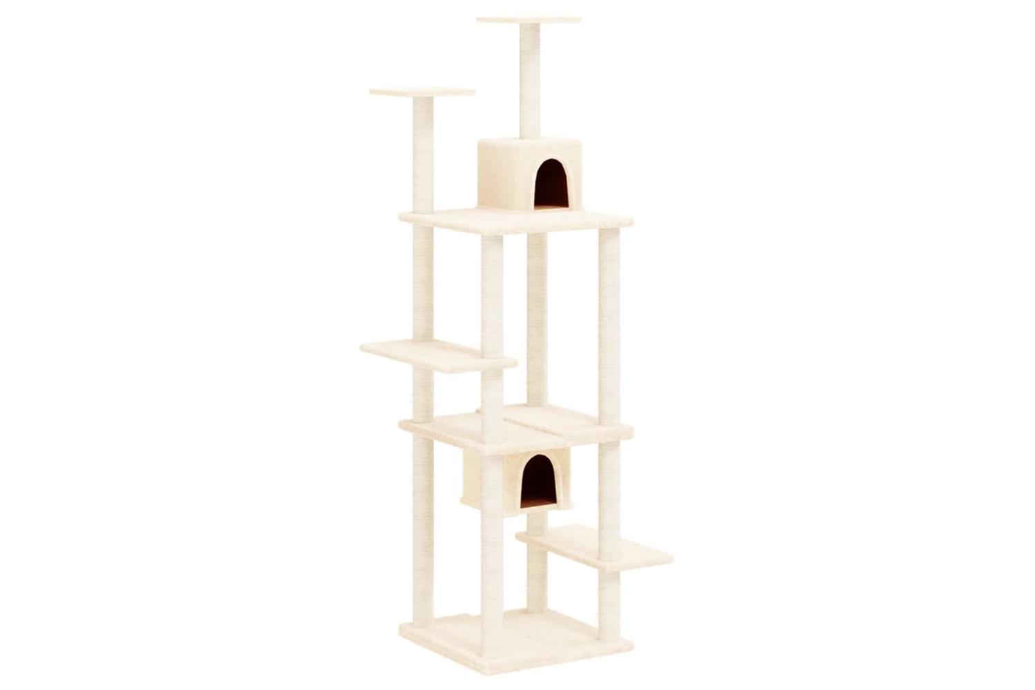 Vidaxl Cat Tree With Sisal Scratching Posts Cream 176 Cm
