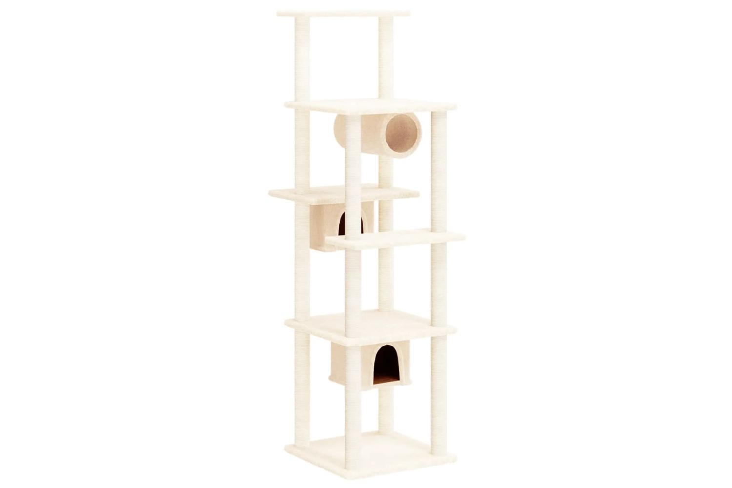 Vidaxl Cat Tree With Sisal Scratching Posts Cream 169 Cm